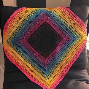 Vibrant Multicolor Crochet Art Piece